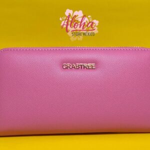 Cartera rosa piel sintética