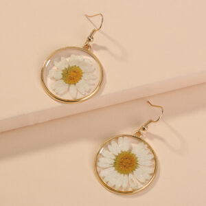Aretes flor resina