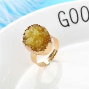 Anillo ajustable piedra amarillo