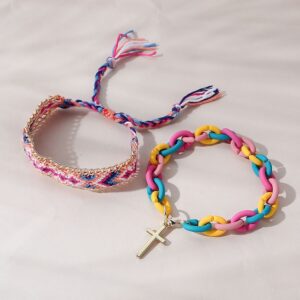 Dúo pulseras eslabón