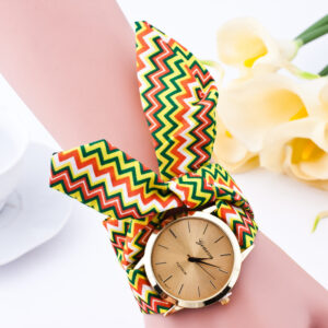 Reloj Lazo zigzag cafe y color