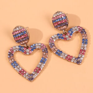 Aretes corazón cristales