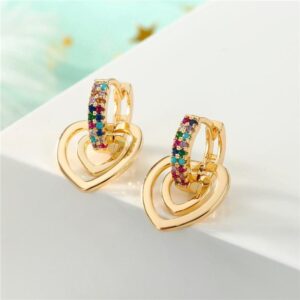 Arracada mini circón corazón