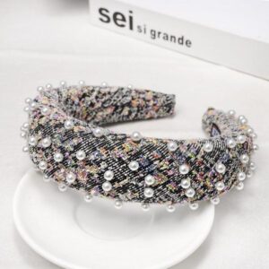 DIADEMA TWEED PERLAS