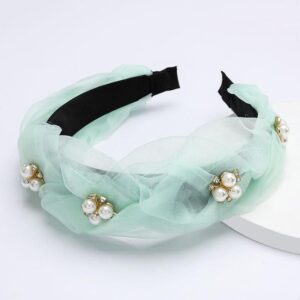 DIADEMA ORGANZA Y PERLAS