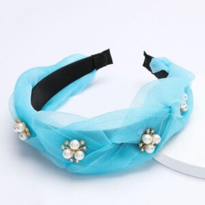 DIADEMA ORGANZA Y PERLAS