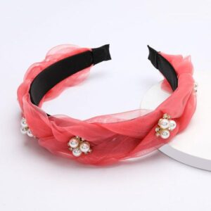DIADEMA ORGANZA Y PERLAS