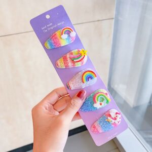Set hair clips Arcoiris & unicornio