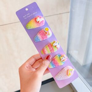 Set hair clips Unicornios
