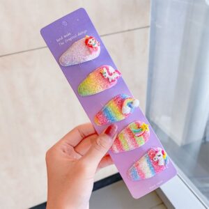 Set hair clips Princesa & unicornios