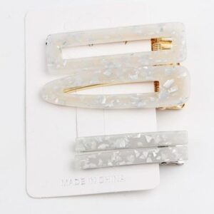 Set hair clips nacarado