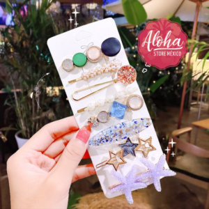 SET HAIR CLIPS 8 PZAS