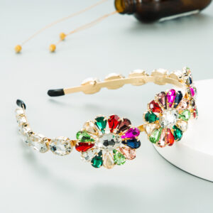 DIADEMA FLOR CRISTAL COLORES
